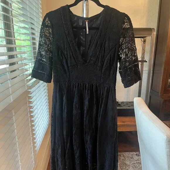 Free People | Dresses | Free People Mountain Laurel Lace Crochet Midi |  Poshmark